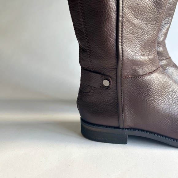 Franco Sarto Chocolate Brown Genuine Leather Knee High Boots size 9 - Picture 15 of 16